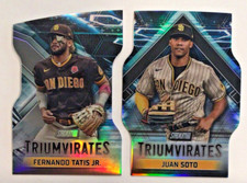 2023 Stadium Club Triumvirates Juan Soto Black /99 + Fernando Tatis Jr Base Card