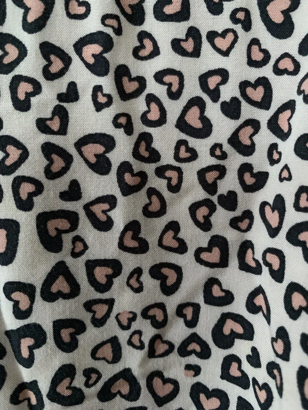 VALENTINO Abito skater stampa cuore leopardato 6 GAP gotico anni 90 stile Y2K data notte S animale