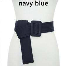 Lady Buckle Waist Belt Strap Girdle Wide Trench Coat Shirt Dress Waistband Belt