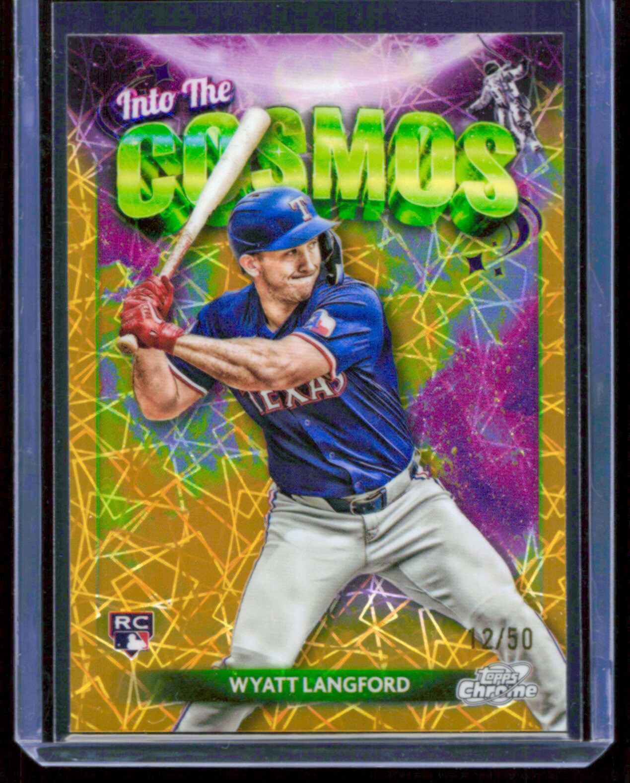 Wyatt Langford 2024 Topps Chrome Cosmic ITC25 Into the Cosmos Gold