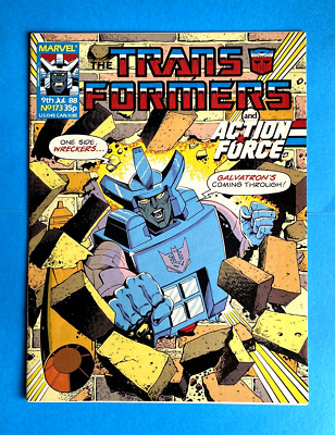 TRANSFORMERS AND ACTION FORCE #173 (VOL 1)  MARVEL UK COMIC  9th JULY 1988  VG