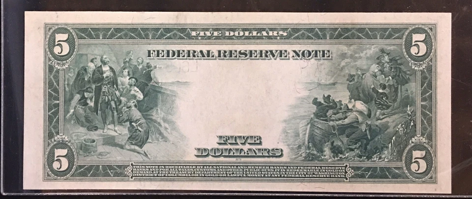 1914 $5 Federal Reserve Note PCGS 63PPQ Choice New San Francisco FR 891a Mr. C - Image 3 of 3