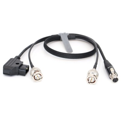 Dtap to TA4F 4Pin Famale and SDI Power Cord for TVLOGIC 058 056 F-5A F-10A F-7HS