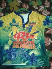Men's Novelty Rugby Jersey. Yellow/Multi. WBR Rio Revelers. Sml