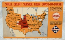 111d. 1941 SHELL GAS CREDIT SERVICE FROM COAST TO COAST! w/FULL CALENDAR ON REV