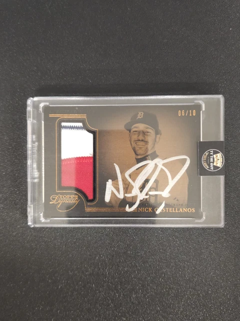 2014 Topps Dynasty Nick Castellanos ROOKIE PATCH AUTO /10 GAME USED TIGERS RC