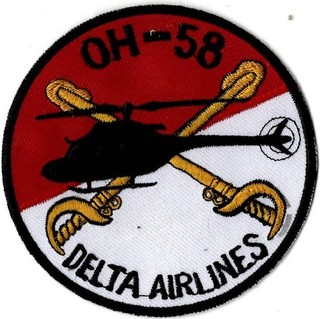 US ARMY OH 58 DELTA AIRLINES MILITARY PATCH