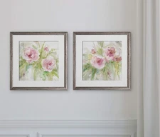 Wexford Home Pale Garden -2 Piece Set Art Print Silver 16L" x 16W"