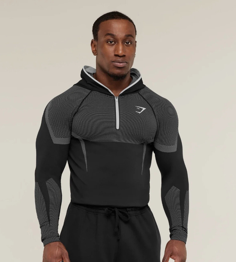 Gymshark Onyx 5.0 Seamless Hoodie Grey, Blue & Purple ✅