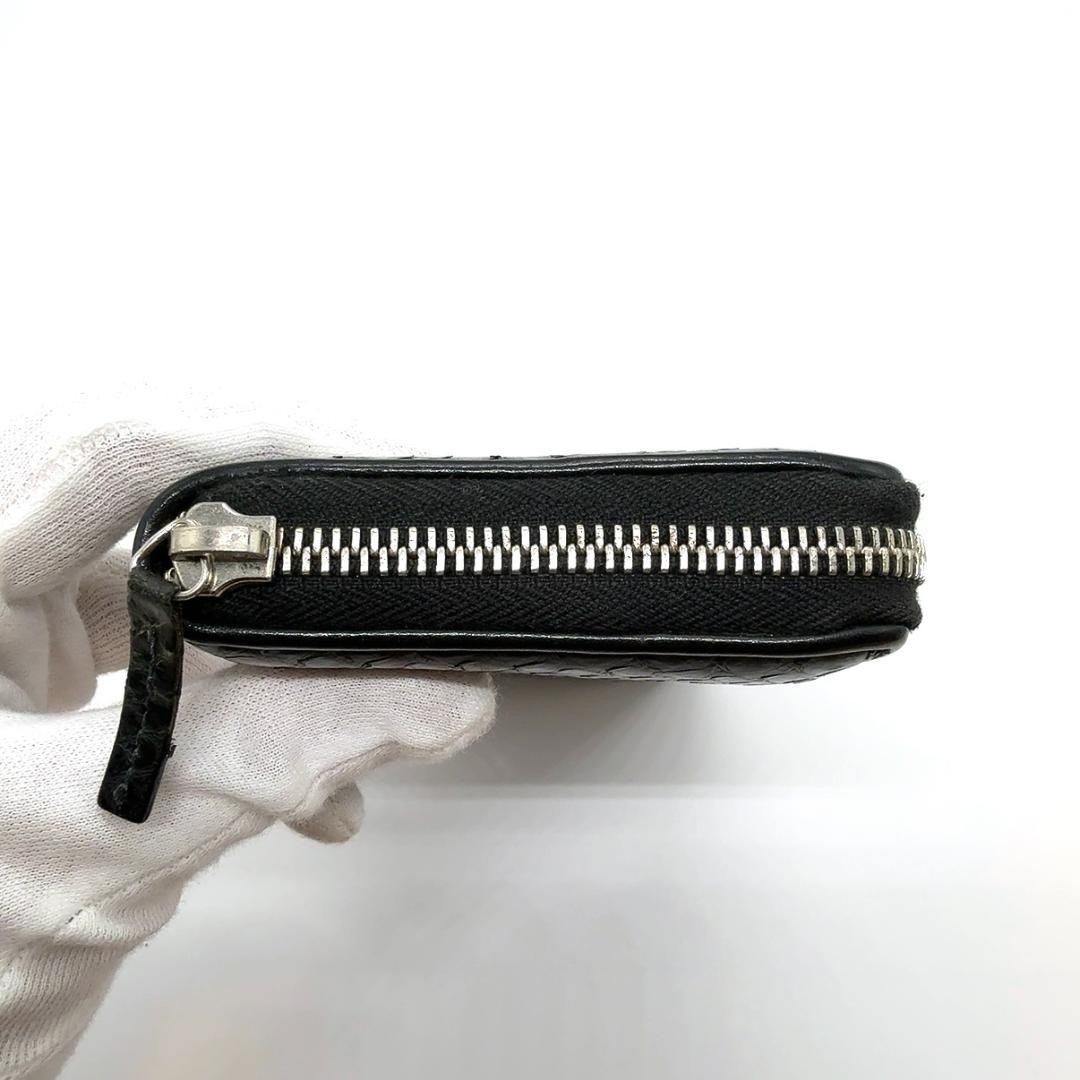 GUCCI Python Leather Round Zip Long Wallet Black … - image 4