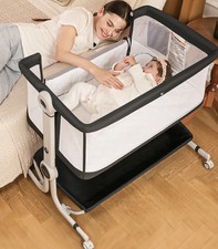 Babyeap 3 in 1 Baby Bassinet,Baby Basinet Bedside Sleeper,Standalone Baby Crib,6