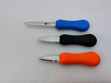 R Murphy USA Set (3) Shellfish Shuckers Oyster Knives Colored Handles Stainless