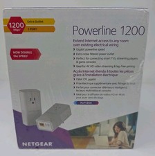 Netgear Powerline 1200 Wired Ethernet Extension PLP1200-100PAS New