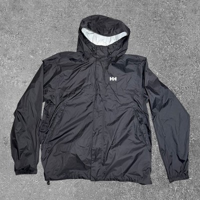 Helly Hansen HH Locke Rain Jacket Hooded Windbreaker Mens XL Black Waterproof