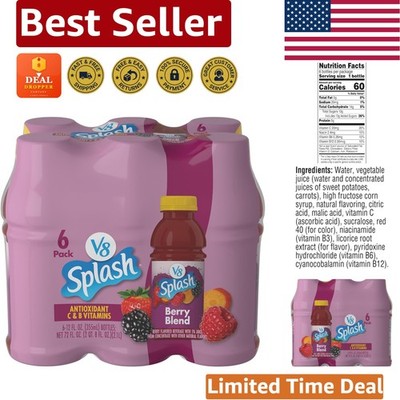 Berry Blend Flavored Beverage 12oz Bottles (Pack of 6) - Gluten Free & Low Sugar
