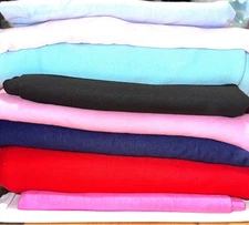 20 YDS JERSEY KNIT 100% ORGANIC COTTON FABRIC 8.2OZS 72" MIXED COLORS IRREGULAR