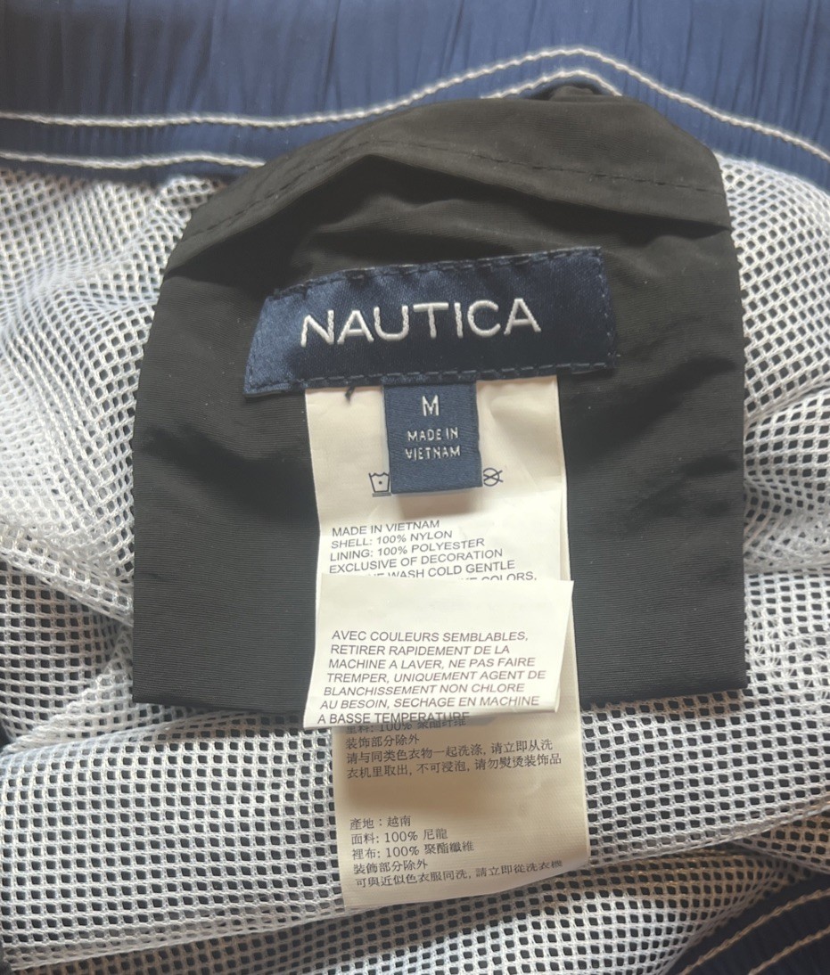 Nautica Swim Shorts Mens Medium Black Performance Quick Dry Drawstring New NWT image 3