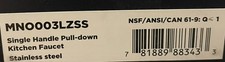 Miseno MNO003LZSS Pull Down Kitchen Faucet,Stainless Steel NEW 