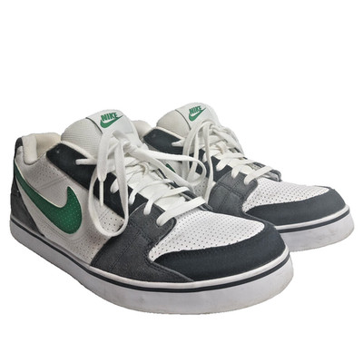Nike Ruckus Low Mens 13 Green Grey White Skate Shoes Style 395770-130