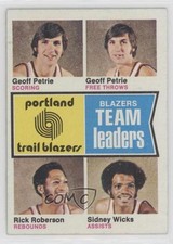1974-75 Topps Geoff Petrie Rick Roberson Sidney Wicks #96 0u2j
