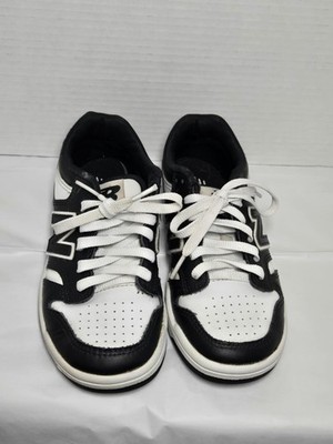 New Balance 480 PSB480BW Kids Size 1 Black White Leather Sneakers