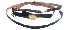 American Civil War Confederate CS Buckle Officer Leather Sword Saber Hanger Belt