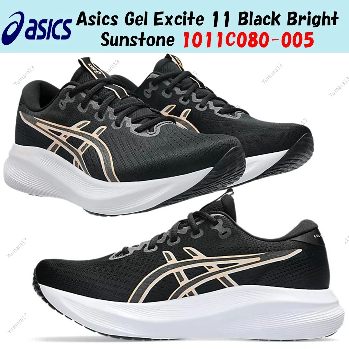 ASICS Gel Excite 8 Black | eBay