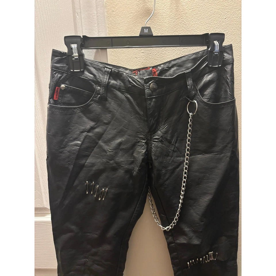 Tripp NYC flawed altered vegan leather black pants - Изображение 2 из 4