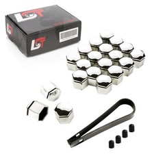 20x Radschraubenkappen Abdeckkappen Radmuttern Set 19 mm chromfarben für KIA PKW