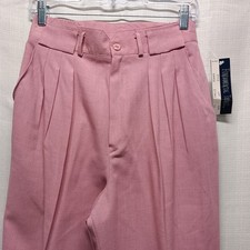 Vtg Fundamental Things Women's 12 Pink Pleated Trouser Pants NWT USA Made