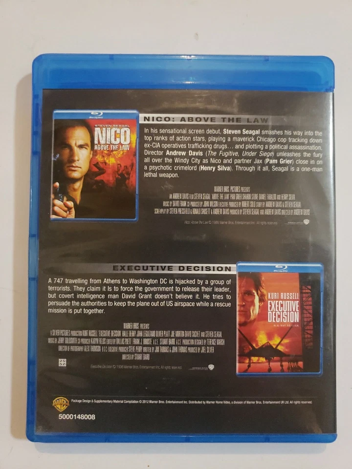 Nico - Above The Law &, Executive Decision STEVEN SEAGAL Blu-Ray Excellent Con  - Image 4 of 4