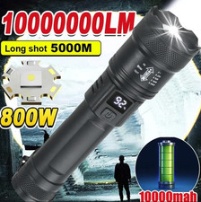 1pc 2000LM High Power LED Flashlight USB Rechargeable Tactical Torch - NEW