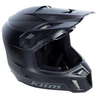 Klim F3 DOT ECE Helmet XL Black Stealth Snowmobile/Dirt Helmet Non-Current New