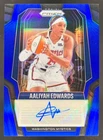 Aaliyah Edwards 2025 Panini WNBA Prizm Signatures Blue Prizm Auto Mystics /75