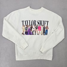 Taylor Swift SMALL Midnights Eras Tour Graphic Sweatshirt Unisex White Pullover