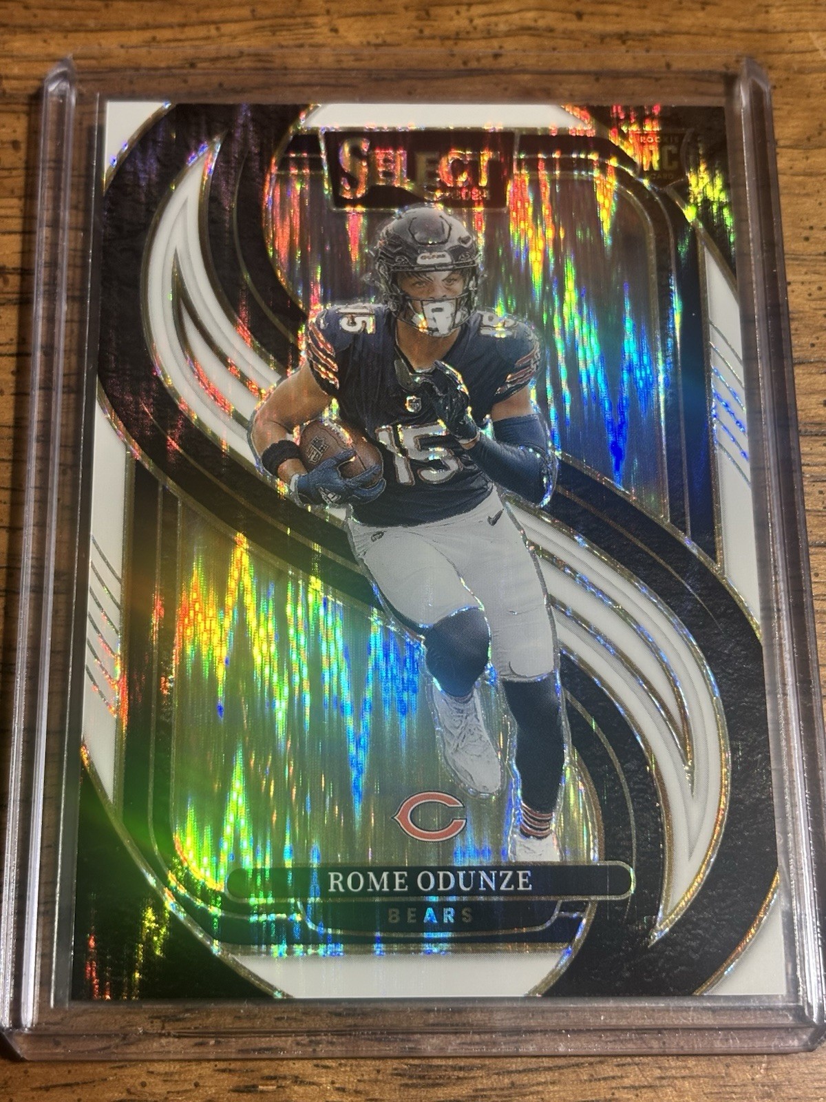 2024 Panini Select Premier Level Rome Odunze #136 White Shock Prizm /199 Rookie