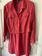 NWT Rabbit Rabbit Rabbit Designs Pink Orange 2 Piece Dress Sz 12 Petite