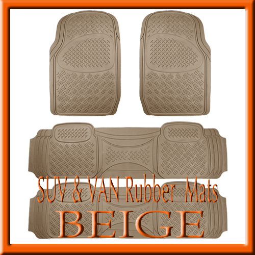 Fits 4 PCS KIA SEDONA HEAVY DUTY BEIGE RUBBER FLOOR MATS / FULL SET eBay