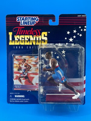 MOC Starting Lineup MOC timeless Legends Michael Johnson 1996 Gold Medalist
