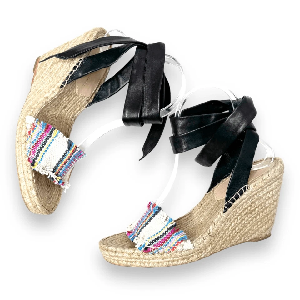 Sandalias de cuña alpargata a rayas de yute Harper LOEFFLER RANDALL para mujer talla 7,5 B Foto 3 de 4