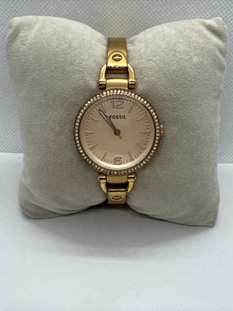 Fossil Georgia ES3226 Women's Rose Gold Stainless Steel Analog Dial Watch  JNA367