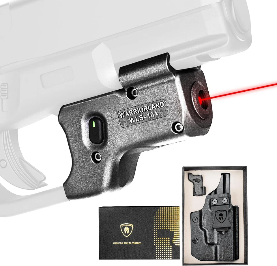 Red Laser Sight Designed to Fit Glock17/19/19X/23/31/32/44/45,With Kydex Holster