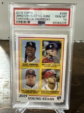 2019 Topps Throwback Thursday Jimenez, Chavis, Astudillo, Kieboom Young Stars