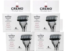Cremo 5-Blade Barber Grade Mens Razor Cartridge Refills 4 Count - 4 Pack