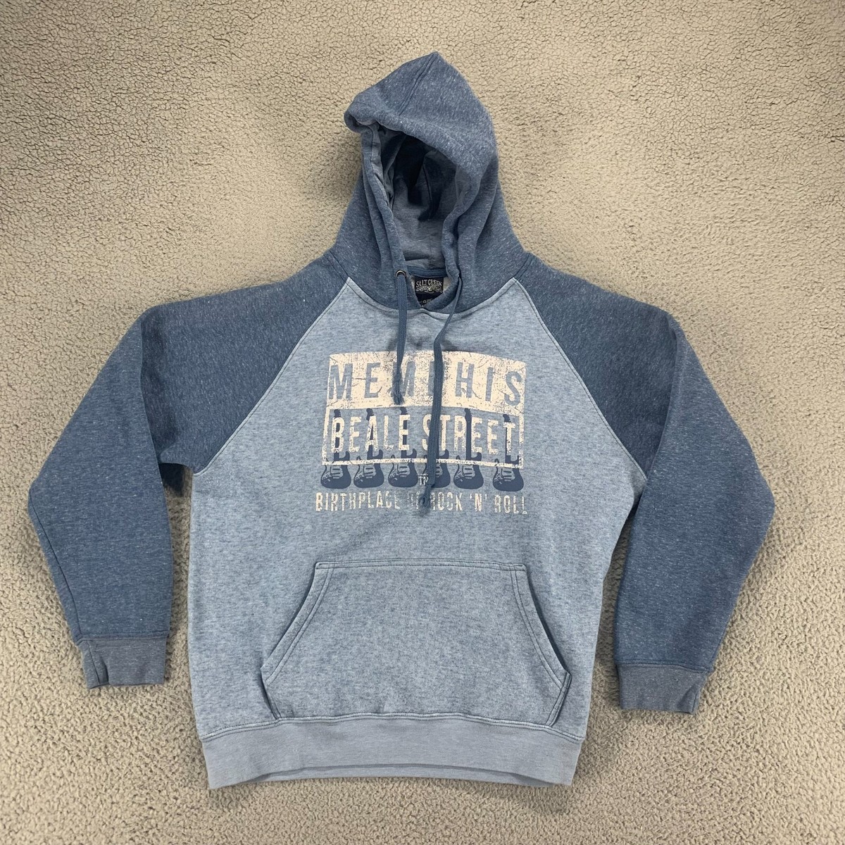 Salt Creek Hoodie Mens Medium Blue Pullover Sweatshirt Memphis 