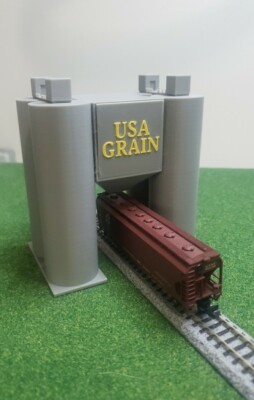 Nscale  1/160th 3Grain Elevator/ Coal Hopper / Loader  Free Shipping USA MADE