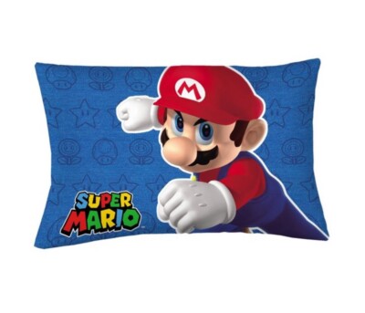 Super Mario Reversible Pillowcase Measures 20 x 30 inches