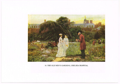 The Old Herren Garten Chelsea Krankenhaus von Helen Allingham Druck 5,625'' x 3,375''