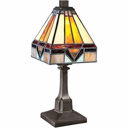 Quoizel TF1021TVB 1-Light Tiffany Table Lamp in Vintage Bronze - Picture 1 of 7