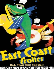 POSTER EAST COAST FROLICS MUSIC BAND FISH CRAB MUSICIANS VINTAGE REPRO FREE S/H